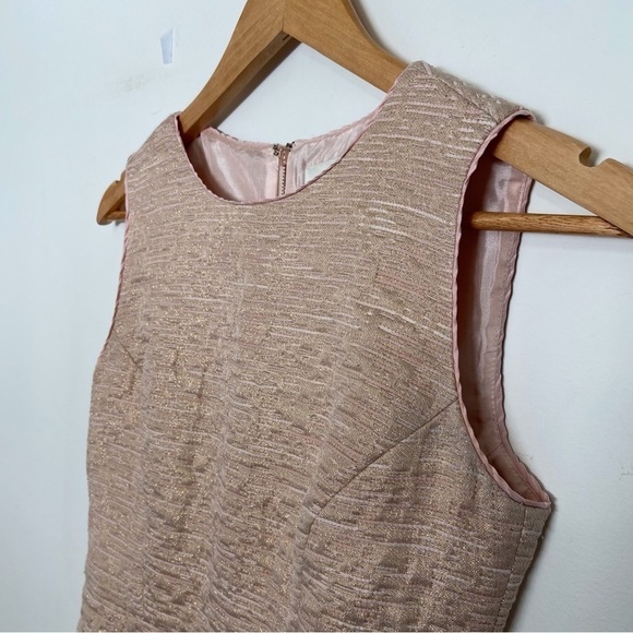 Kate spade dress powder pink gold bodycon luxury metallic contemporary barbie 2A - Picture 8 of 14